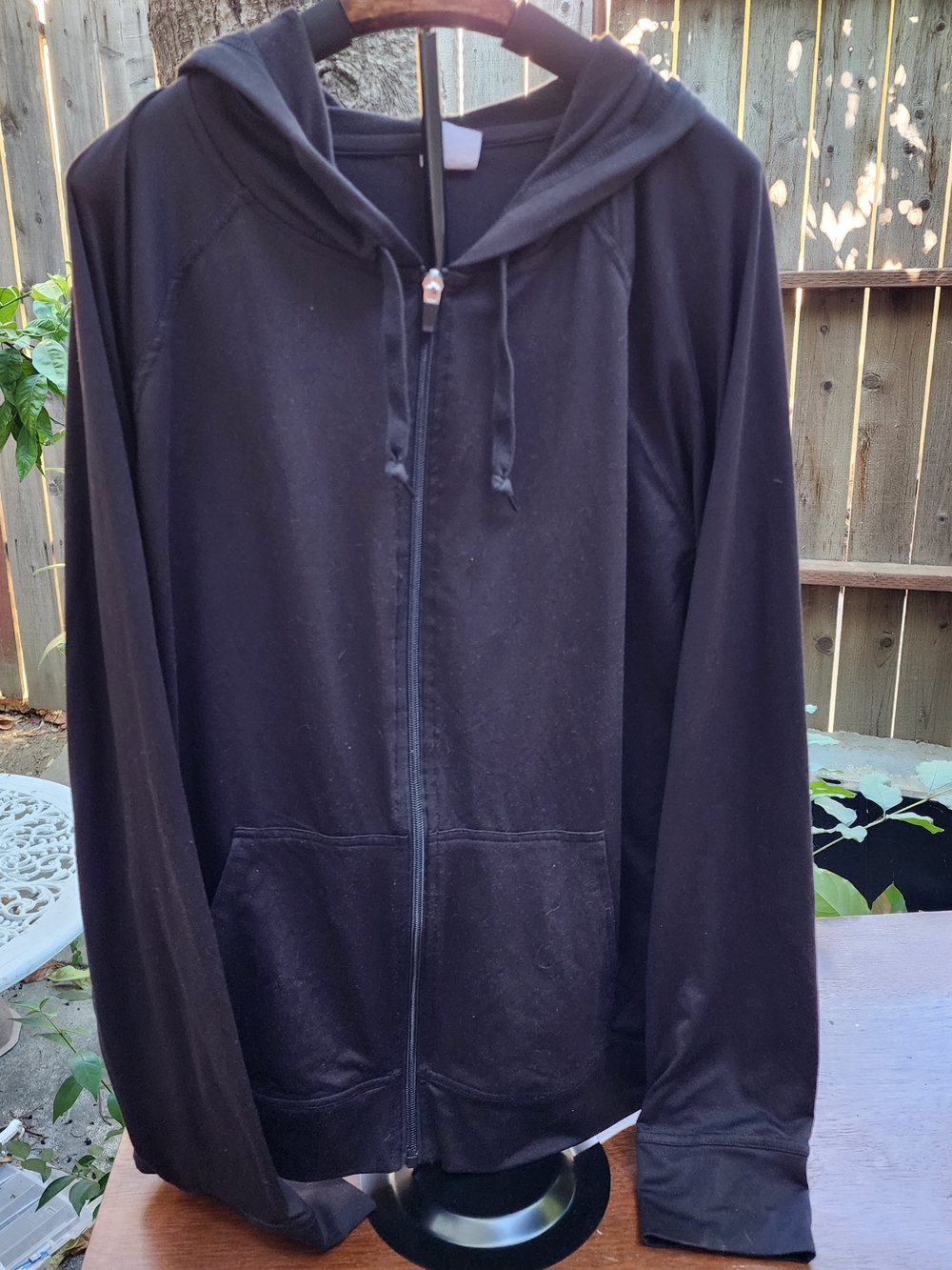Men's Black Zip-Up Hoodie Jacket